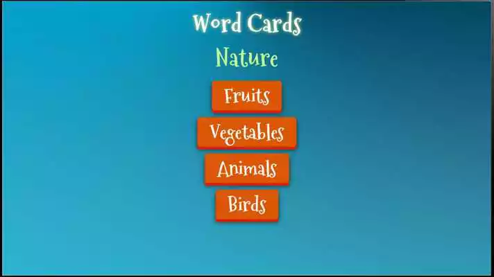 Play English Word Cards Nature
