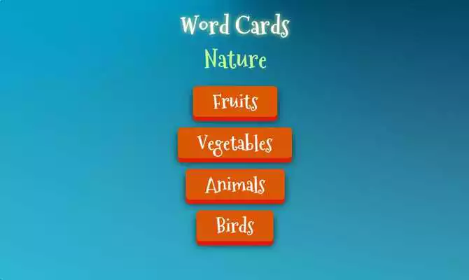 Play English Word Cards Nature