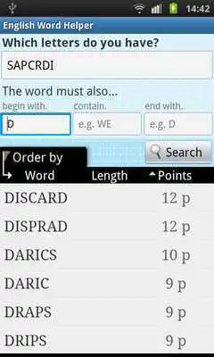 Play English Word Finder