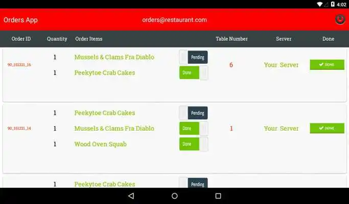 Play enjoyfood orders app