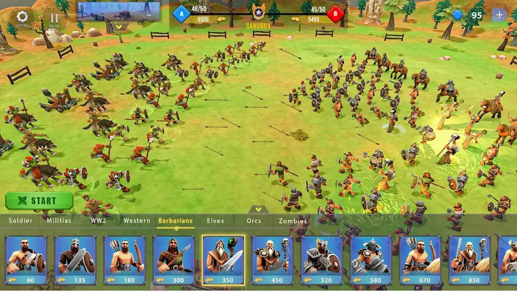 Play Epic War Simulator Battle Game as an online game Epic War Simulator Battle Game with UptoPlay