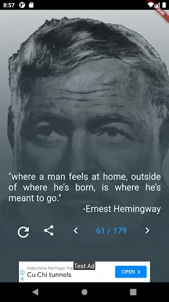 Play Ernest Hemingway Quotes  and enjoy Ernest Hemingway Quotes with UptoPlay