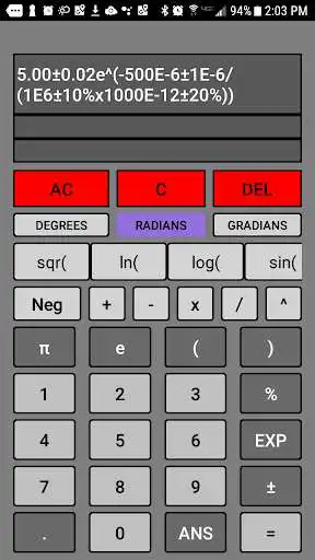 Play Error Analysis Scientific Advance Calculator as an online game Error Analysis Scientific Advance Calculator with UptoPlay