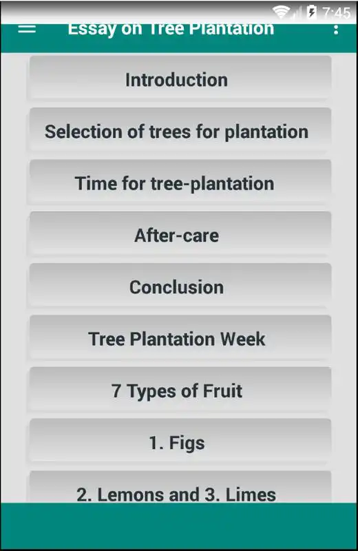 Play Essay on Tree Plantation