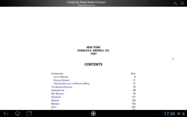 Play Essays by Ralph Waldo Emerson