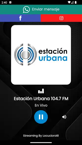 Play Estación Urbana 104.7 FM  and enjoy Estación Urbana 104.7 FM with UptoPlay