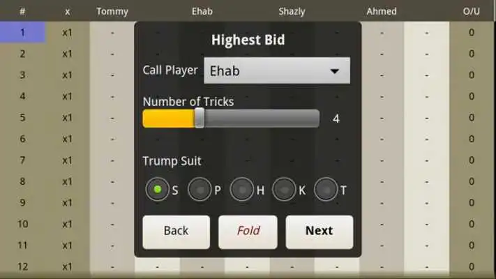 Play Estimation Scoresheet