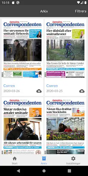 Play E-tidning Corren as an online game E-tidning Corren with UptoPlay