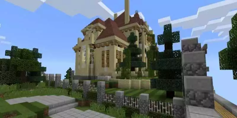 Play Euro mansion map for Minecraft PE