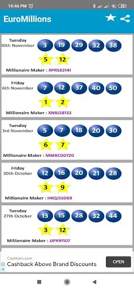 Play Euromillions results  and enjoy Euromillions results with UptoPlay