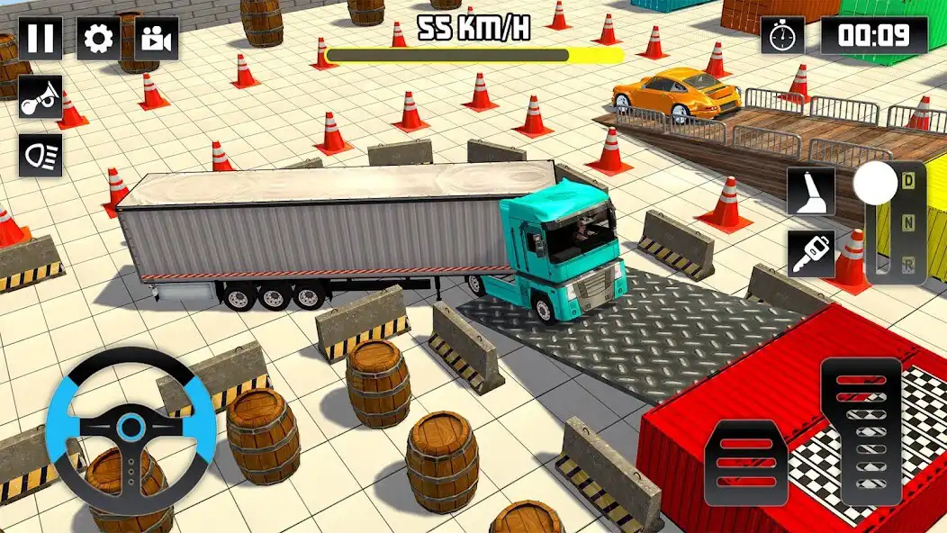 Play Euro Truck Parking - Truck Jam as an online game Euro Truck Parking - Truck Jam with UptoPlay