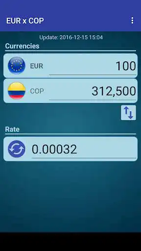 Play APK Euro x Colombian Peso  and enjoy Euro x Colombian Peso with UptoPlay conversor.conversaotaxasbasico.eurcop
