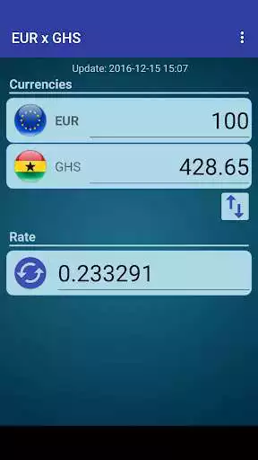 Play APK Euro x Ghanaian Cedi  and enjoy Euro x Ghanaian Cedi with UptoPlay conversor.conversaotaxasbasico.eurghs