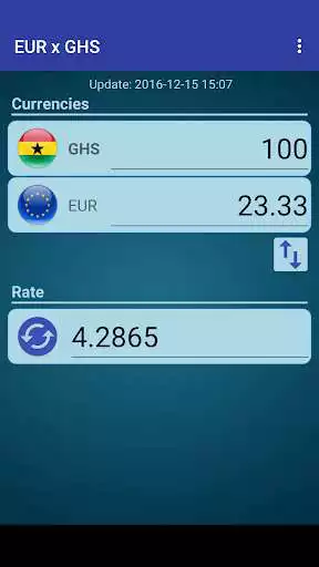 Play APK Euro x Ghanaian Cedi  and enjoy Euro x Ghanaian Cedi with UptoPlay conversor.conversaotaxasbasico.eurghs