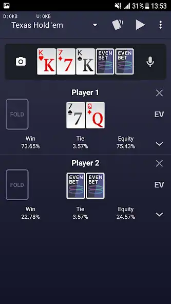 Play Evenbet Poker Calculator  and enjoy Evenbet Poker Calculator with UptoPlay