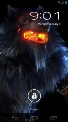 Play Evil Fire Wolf Live Wallpaper