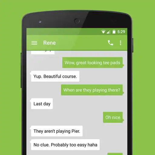 Run free android online EvolveSMS - Simple Light Green APK