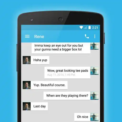 Run free android online EvolveSMS Theme Simple Hang APK