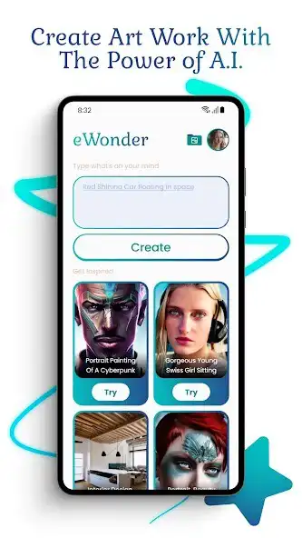 Play eWonder - AI Art Generator  and enjoy eWonder - AI Art Generator with UptoPlay