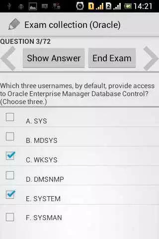 Play Exam collection (Oracle)