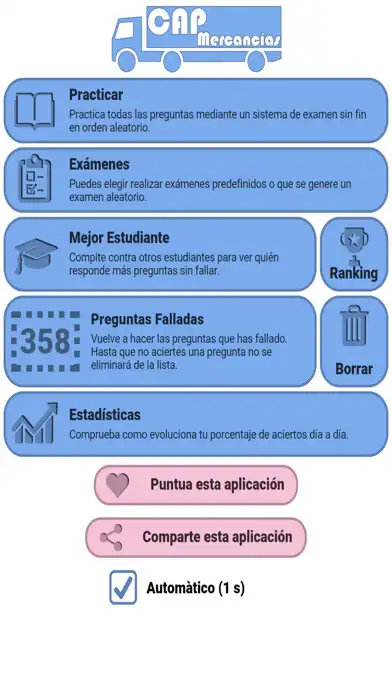 Play Examen CAP Mercancías España  and enjoy Examen CAP Mercancías España with UptoPlay