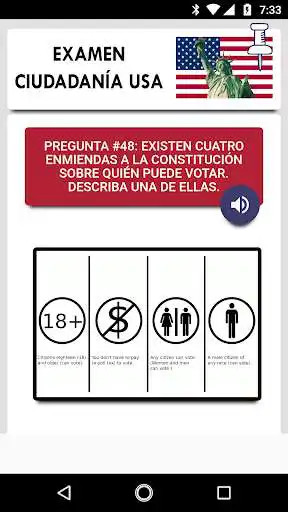 Play APK Examen Ciudadania 2019 USA Audio Test Gratis  and enjoy Examen Ciudadania 2019 USA Audio Test Gratis with UptoPlay designingyourapp.examen_de_ciudadania_USA