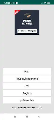 Play examens nationaux Sciences Physiques biof  and enjoy examens nationaux Sciences Physiques biof with UptoPlay