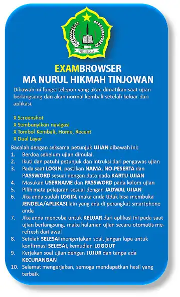 Play EXAM MA NURUL HIKMAH TINJOWAN as an online game EXAM MA NURUL HIKMAH TINJOWAN with UptoPlay