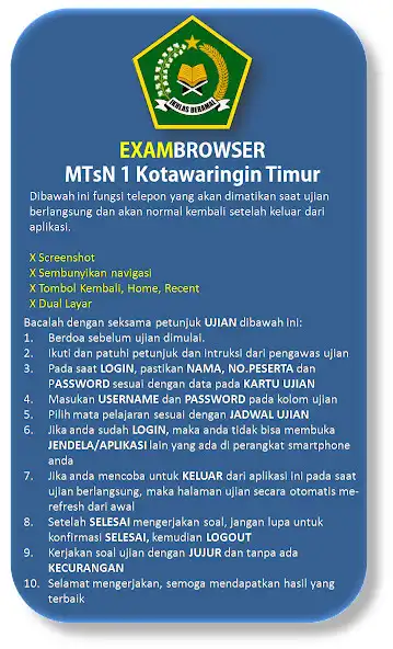 Play EXAM MTsN 1 Kotawaringin Timur  and enjoy EXAM MTsN 1 Kotawaringin Timur with UptoPlay