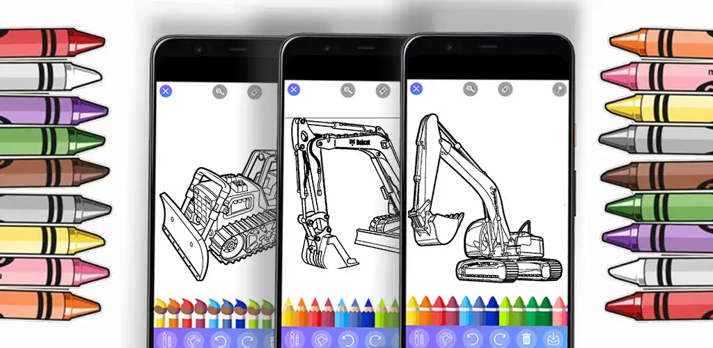 Play Excavator Coloring Glitter  and enjoy Excavator Coloring Glitter with UptoPlay