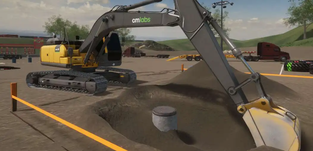 Play Excavator  Dozer Simulator 3D as an online game Excavator  Dozer Simulator 3D with UptoPlay
