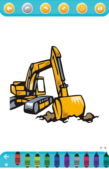Play excavator games - coloring as an online game excavator games - coloring with UptoPlay