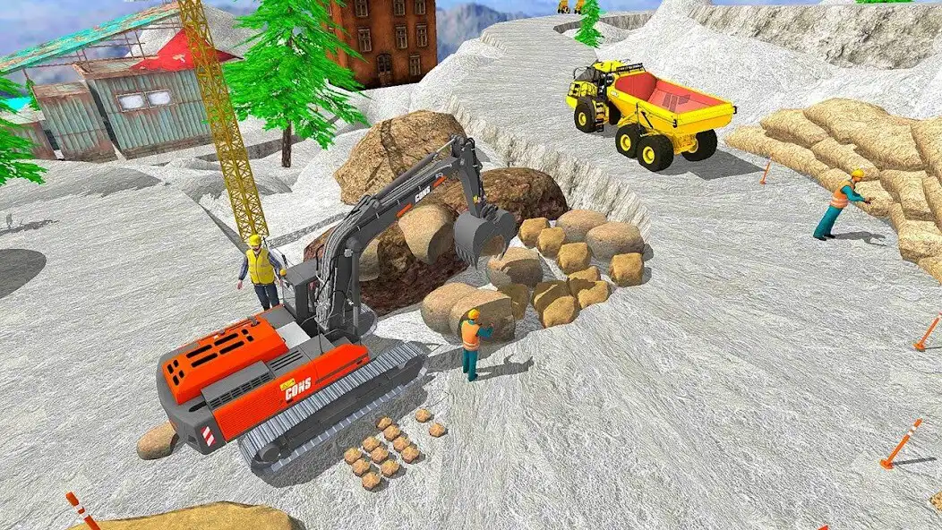 Play Excavator Road Builder Construction Stone Cutter as an online game Excavator Road Builder Construction Stone Cutter with UptoPlay