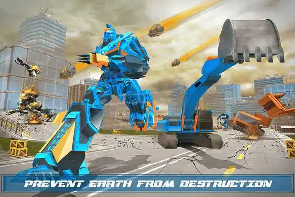 Play Excavator Robot Game -Transforming Robot Simulator