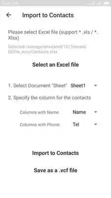 Play Excel Contacts Import Export