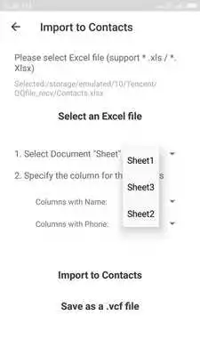 Play Excel Contacts Import Export