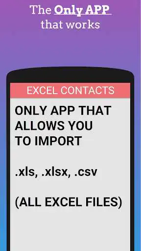 Play Excel To Contacts - import xlsx files  and enjoy Excel To Contacts - import xlsx files with UptoPlay