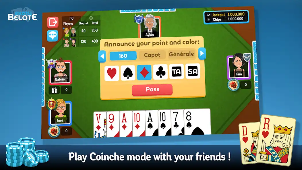 Play Exoty Online Belote  Coinche as an online game Exoty Online Belote  Coinche with UptoPlay
