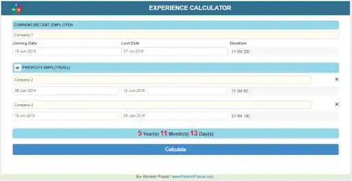 Play Experience Calculator as an online game Experience Calculator with UptoPlay