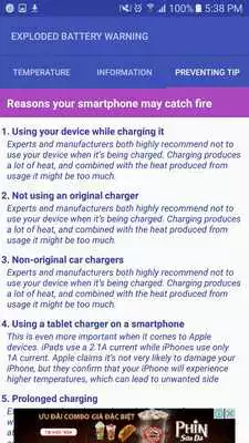 Play Exploded Battery Warning