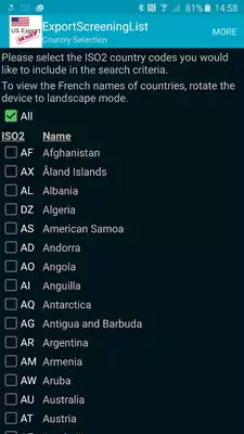 Play Export Screening List Play Export Screening List