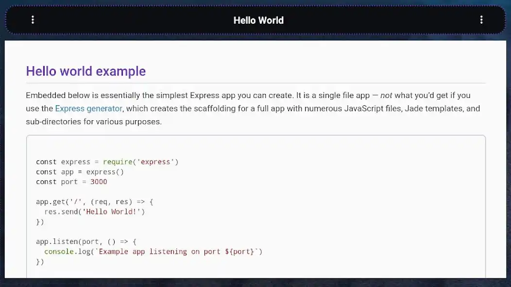 Play Express.js Offline as an online game Express.js Offline with UptoPlay