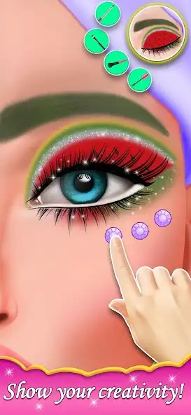 Play Eye Art Beauty Makeup Games as an online game Eye Art Beauty Makeup Games with UptoPlay