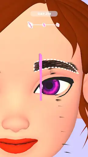 Play Eyebrows Art 3D as an online game Eyebrows Art 3D with UptoPlay