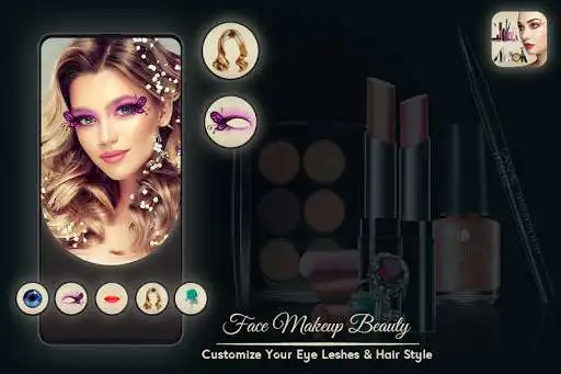 Play Face Makeup Beauty - Makeup Photo Editor 2022 as an online game Face Makeup Beauty - Makeup Photo Editor 2022 with UptoPlay