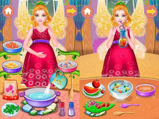 Play Fairy Mom Newborn Baby Caring as an online game Fairy Mom Newborn Baby Caring with UptoPlay