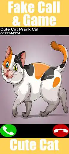 Play Fake Call Cute Cat Game as an online game Fake Call Cute Cat Game with UptoPlay