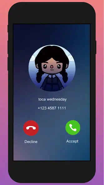 Play fake call from toca wednesday  and enjoy fake call from toca wednesday with UptoPlay