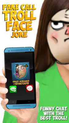 Play Fake Call Troll Face Joke