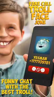 Play Fake Call Troll Face Joke